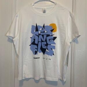 Lululemon Relaxed-Fit Cotton Jersey T-Shirt LA - White - Size 10